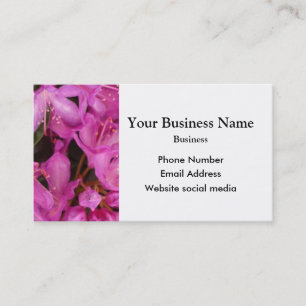 Pretty pink floral flower business card