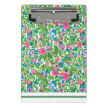 Pretty pink floral pattern greenery leaves Modern