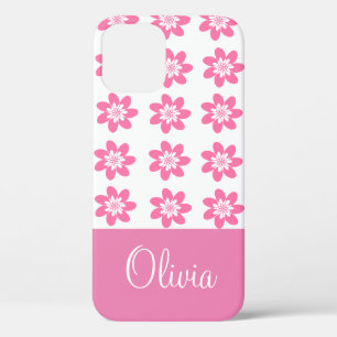 Pretty Pink Floral Personalised Case-Mate iPhone iPhone 12 Case