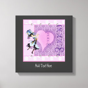 Pretty Pink Flower Fairy Accessories - add name Canvas Print