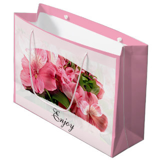 Pretty Pink Flower  Gift Bag