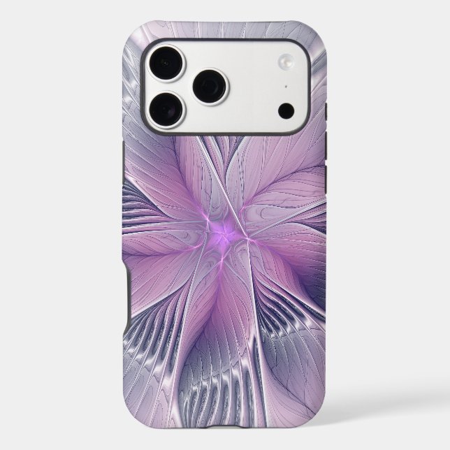 Pretty Pink Flower Modern Abstract Fractal Art (Back)