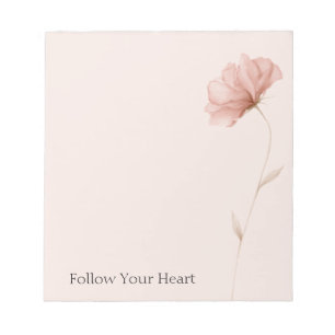 Pretty Pink Flower Notepad