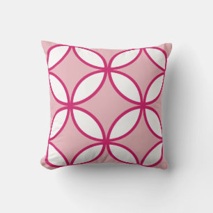 Pretty pink flower petal pattern on pink cushion