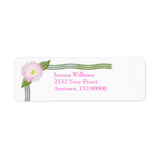 Pretty Pink Flower Return Address Label