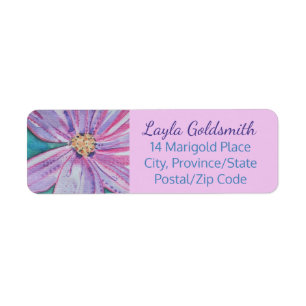 Pretty Pink Flowers Address Labels
