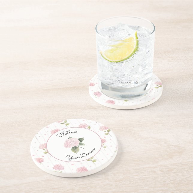 Pretty Pink Flowers   Coaster (Side)