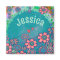 Pretty Pink Flowers Custom Teal Inspirivity Magnet
