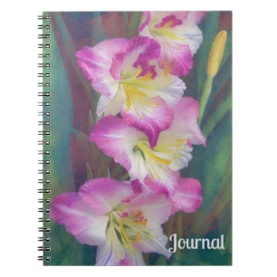 Pretty Pink Flowers Garden Art Journal Notebook