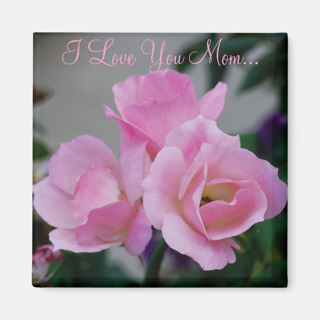 Pretty Pink Flowers Magnet (Front)