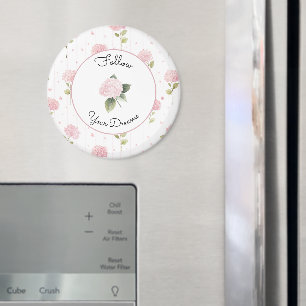 Pretty Pink Flowers Magnet