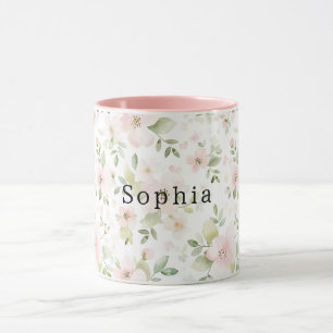 Pretty Pink Flowers Mug