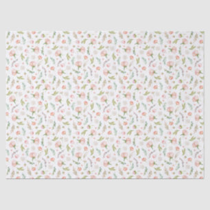 Pretty Pink Flowers Tissue Paper