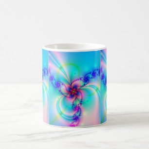 Pretty Pink Fractal Flower Coffee Mug