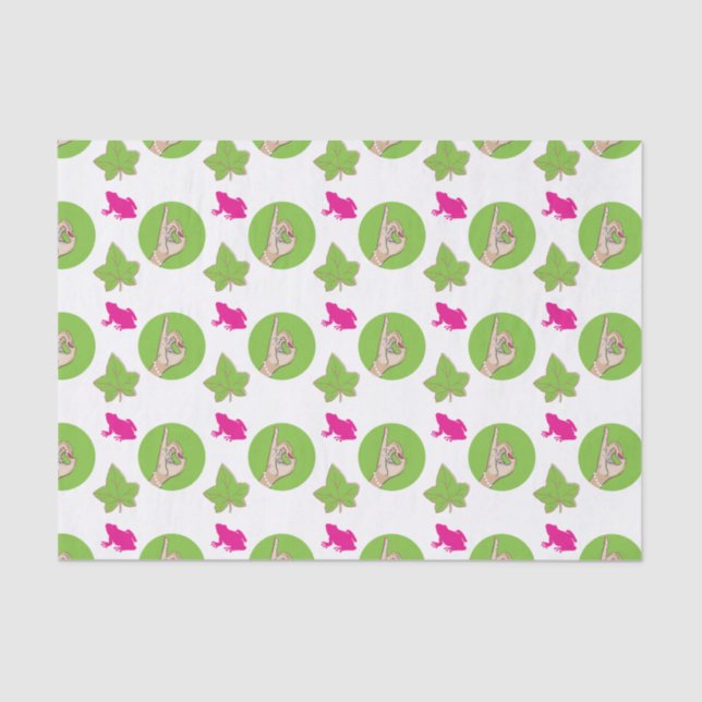 Pretty Pink Frog Tissue Paper (Front)