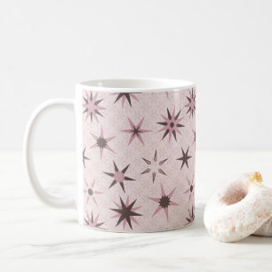 Pretty Pink Geo Stars - pattern.  Coffee Mug
