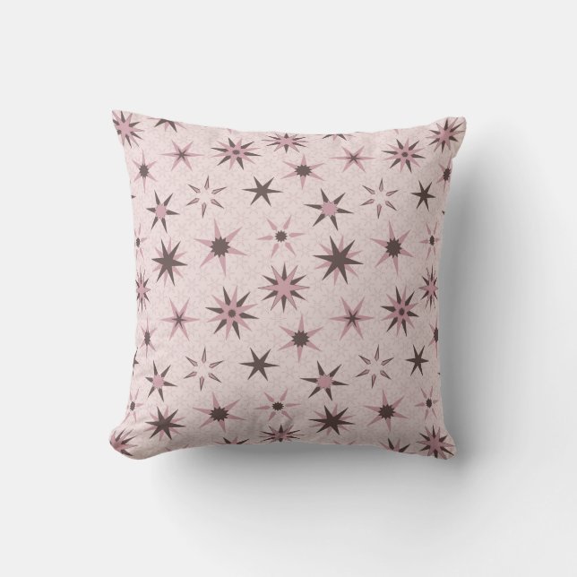Pretty Pink Geo Stars - pattern. Cushion (Front)