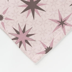 Pretty Pink Geo Stars - pattern.  Fleece Blanket