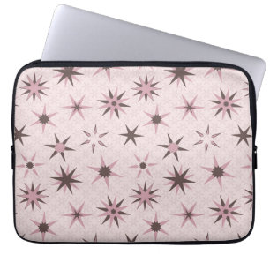 Pretty Pink Geo Stars - pattern.  Laptop Sleeve
