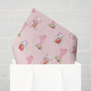 Pretty Pink Gingham, Bunnies and Bears! Tissue Paper