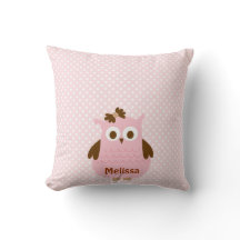Pretty Pink Girl Owl Bib (Personalised)