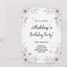 Pretty Pink Girl's Flower Birthday Party 