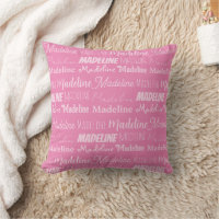 Pretty Pink Girls Name Font Collage Custom Teen