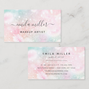 Pretty Pink Glitter Girly Glamourous Business Card