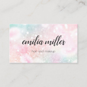 Pretty Pink Glitter Girly Glamourous Business Card