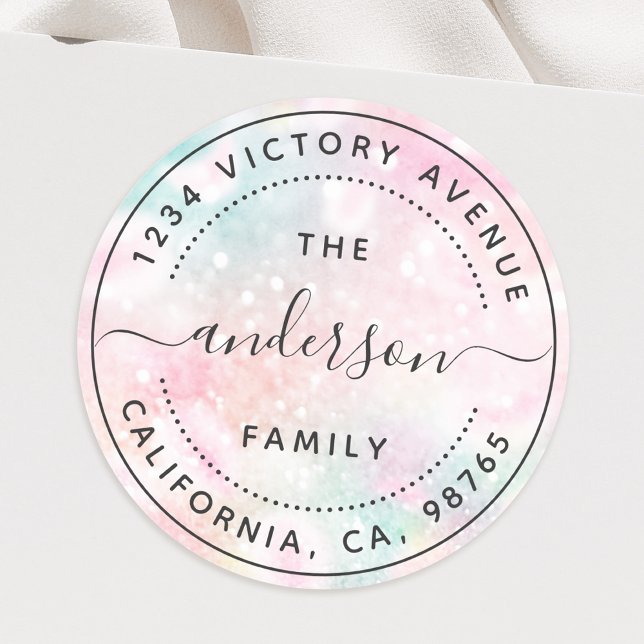 Pretty Pink Glitter Girly Glamourous Classic Round Sticker (Creator Uploaded)