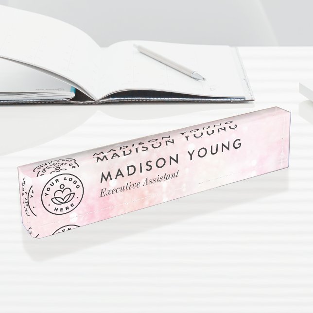 Pretty Pink Glitter Girly Glamourous Nameplate (Creator Uploaded)