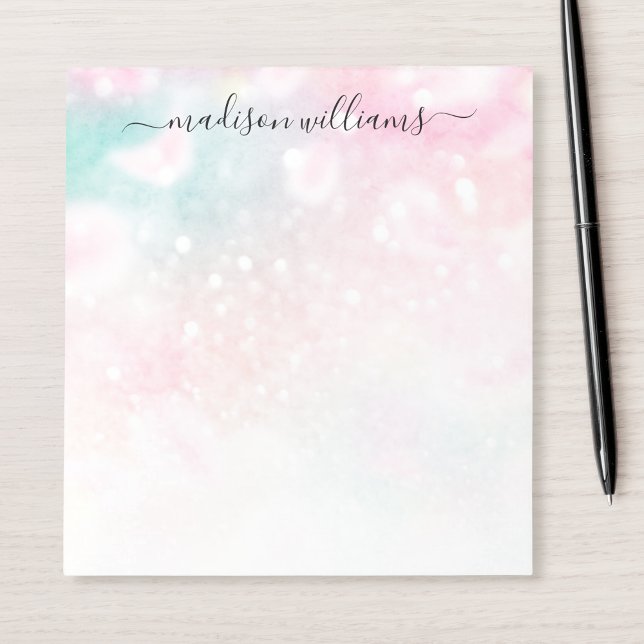 Pretty Pink Glitter Girly Glamourous Notepad (Creator Uploaded)