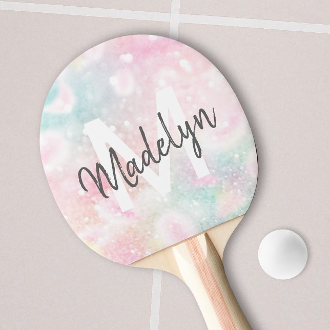 Pretty Pink Glitter Girly Glamourous Ping Pong Paddle (Creator Uploaded)