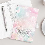 Pretty Pink Glitter Girly Glamourous Planner<br><div class="desc">Easily personalise this pretty pink bokeh glitter pattern with your custom details.</div>