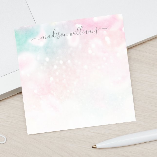 Pretty Pink Glitter Girly Glamourous Post-it Notes (Creator Uploaded)