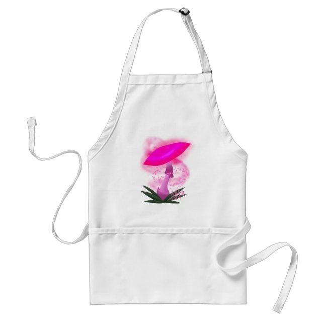 Pretty Pink Glowing Mushroom Standard Apron (Front)