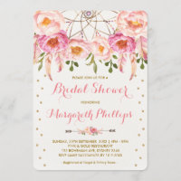 Pretty Pink & Gold Boho Dreamcatcher Bridal Shower
