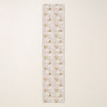 Pretty Pink Gold Geometric Long Scarf<br><div class="desc">Modern and trendy pink,  white,  gold geometric patterned long scarf adds glam to any outfit</div>