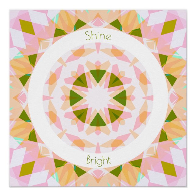 Pretty Pink Green Shine Bright Star Dopamine Decor (Front)
