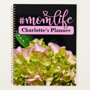 Pretty pink green yellow florals mum planner