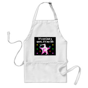 PRETTY PINK GYMNASTICS IS MY LIFE DESIGN STANDARD APRON