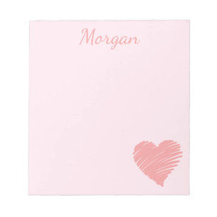 Pretty Pink Heart Notepad
