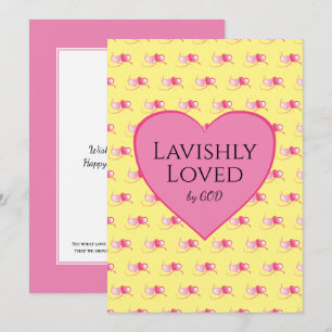 Pretty Pink Hearts Custom Yellow Valentines Day