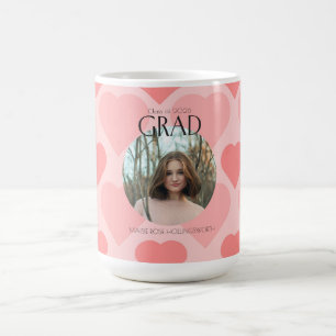 Pretty pink hearts Graduation party Coffee Mug