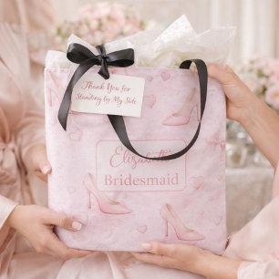 Pretty Pink High Heel Bridesmaid  Tote Bag