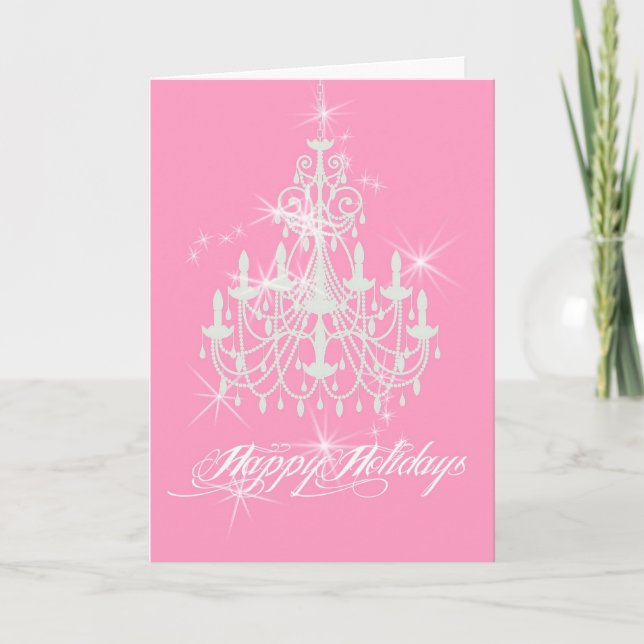 Pretty Pink Holiday Card (Front)