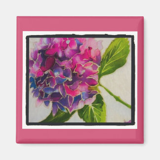 Pretty pink hydrangea magnet