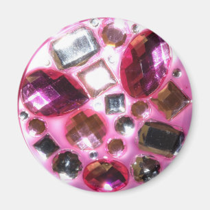 Pretty Pink Jewel Bling Magnet