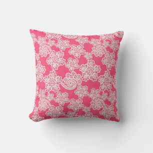 PRETTY PINK LACE PILLOW