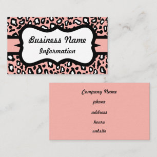 Pretty Pink Leopard Business Card